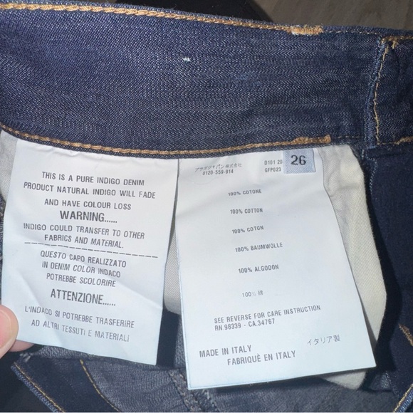 NWT Prada Dark Wash Denim Straight Leg Jeans - Size 26 - Picture 3 of 8